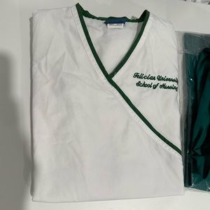 Felician University scrub top size XS